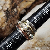 TIBET Mystic D /6.8 / 925 Silver Gold Ring Natural Pearls Stone Hypoallergenic Jewelry Most Popular Jewelry Gift For Women