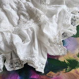 Victorian Bloomers / Designer Vintage Boho White Cotton Lace Magnolia Style Victorian Bloomers with Ruffles