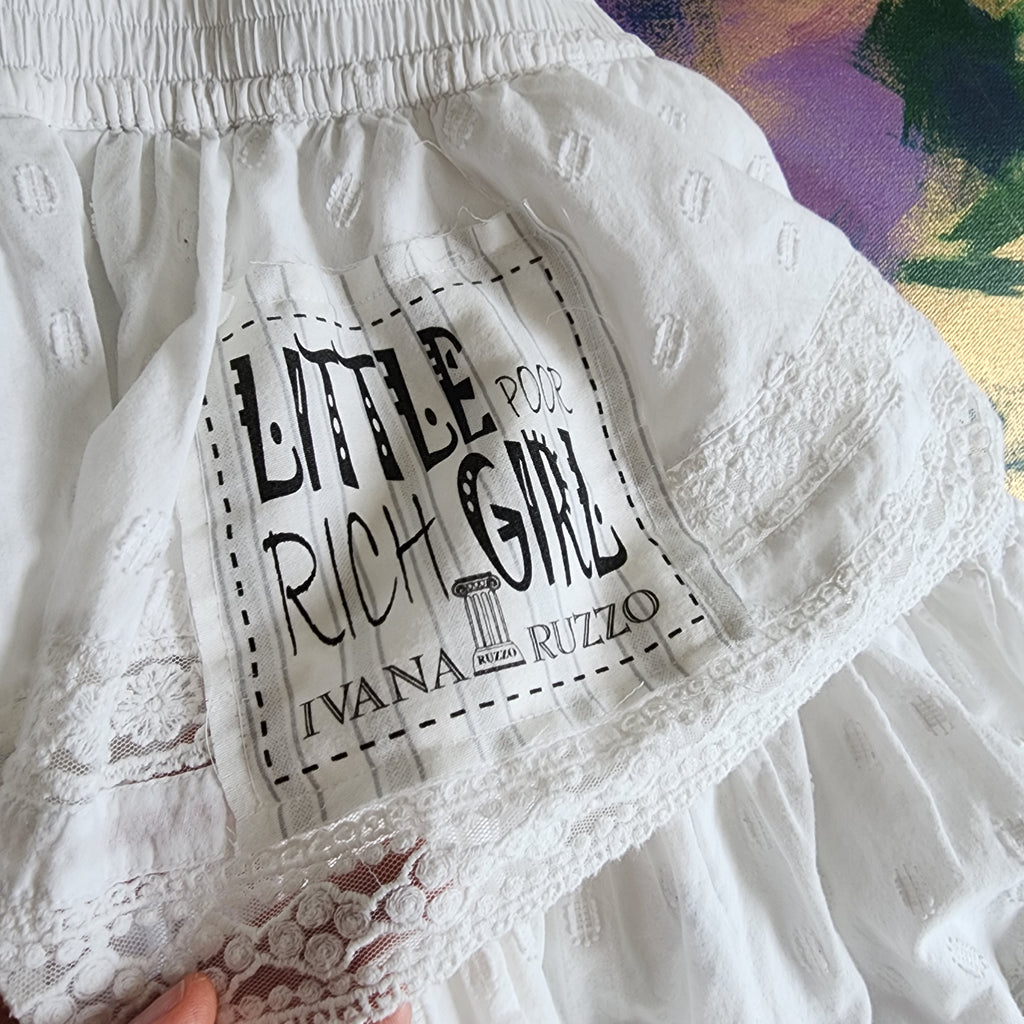 Victorian Bloomers / Designer Vintage Boho White Cotton Lace Magnolia Style Victorian Bloomers with Ruffles