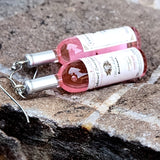 Rose All Day / Best Holiday Gift Bottle of Fine Rose Wine Hypoallergenic Designer Earrings Limited Holidays Offer