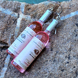 Rose All Day / Best Holiday Gift Bottle of Fine Rose Wine Hypoallergenic Designer Earrings Limited Holidays Offer