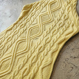 Lemon Love / Designer Slow Knitted Hand Crochet Yellow Dress Luxury Resort Wear Unique Authentic Design