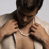 Celebrity Beyond / Pearls Mens Necklace Natural Pearl Men's Jewelry Pearl  Necklace for man