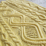 Lemon Love / Designer Slow Knitted Hand Crochet Yellow Dress Luxury Resort Wear Unique Authentic Design