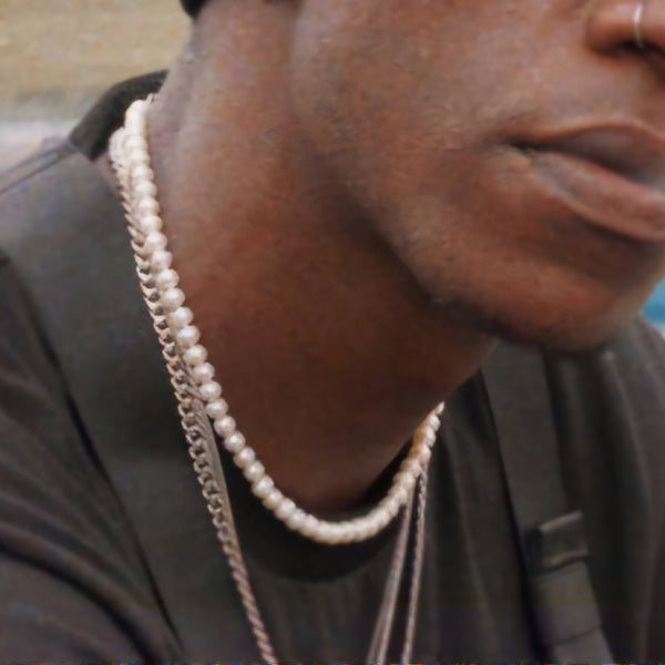 Celebrity Beyond / Pearls Mens Necklace Natural Pearl Men